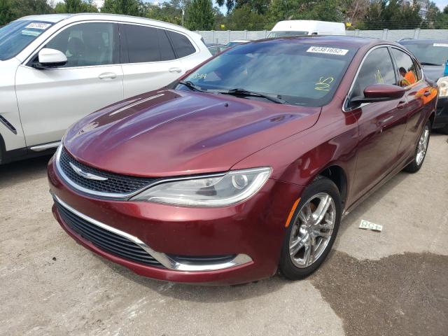 1C3CCCAB5FN708086 - 2015 CHRYSLER 200 LIMITE MAROON photo 2