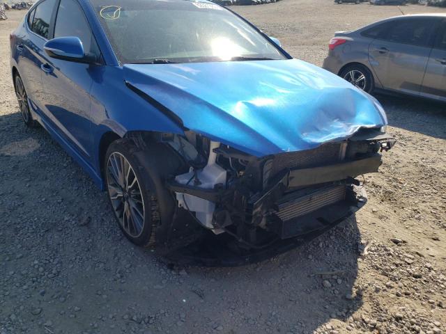 KMHD04LB8JU476833 - 2018 HYUNDAI ELANTRA SP BLUE photo 9