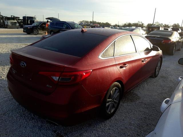 5NPE24AA5FH134304 - 2015 HYUNDAI SONATA ECO MAROON photo 4