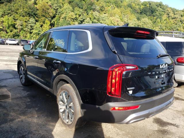 5XYP6DHC5NG297948 - 2022 KIA TELLURIDE BLACK photo 3