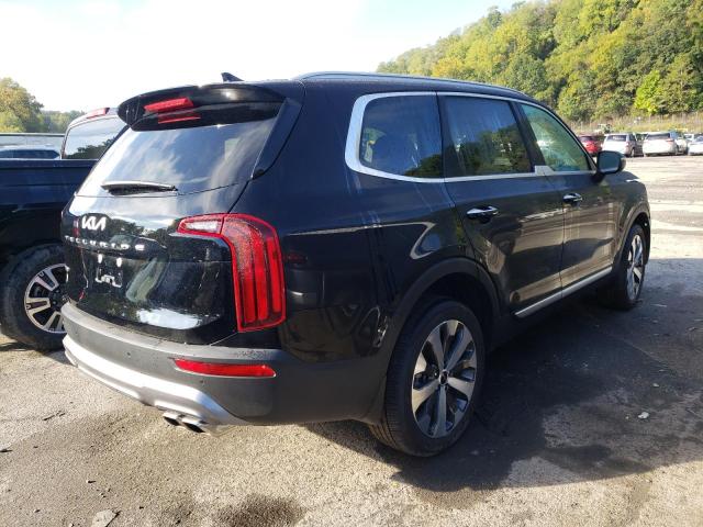 5XYP6DHC5NG297948 - 2022 KIA TELLURIDE BLACK photo 4