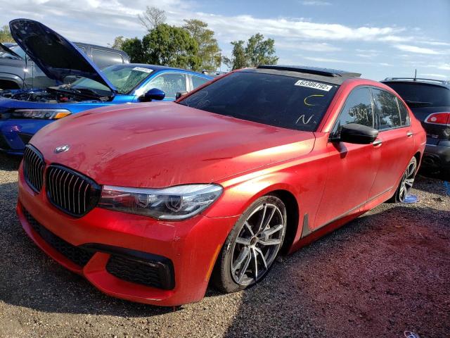 WBA7E2C34HG740961 - 2017 BMW 740 I RED photo 2