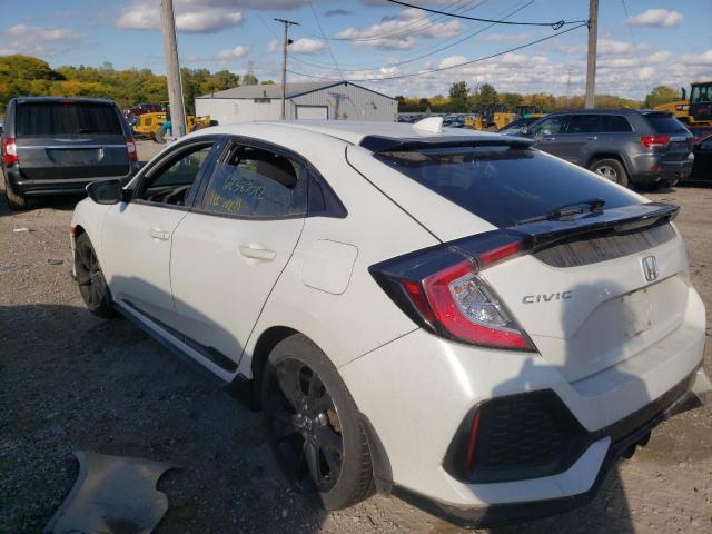 SHHFK7G47KU220986 - 2019 HONDA CIVIC SPOR WHITE photo 3