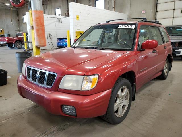 JF1SF65651H740014 - 2001 SUBARU FORESTER S RED photo 2