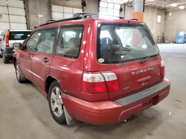 JF1SF65651H740014 - 2001 SUBARU FORESTER S RED photo 3
