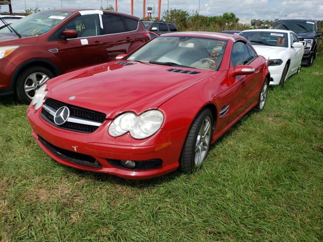 WDBSK75F16F112190 - 2006 MERCEDES-BENZ SL 500 RED photo 2