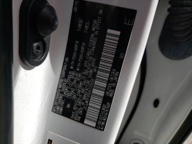 JTJJM7FX5G5122658 - 2016 LEXUS GX 460 PRE WHITE photo 10