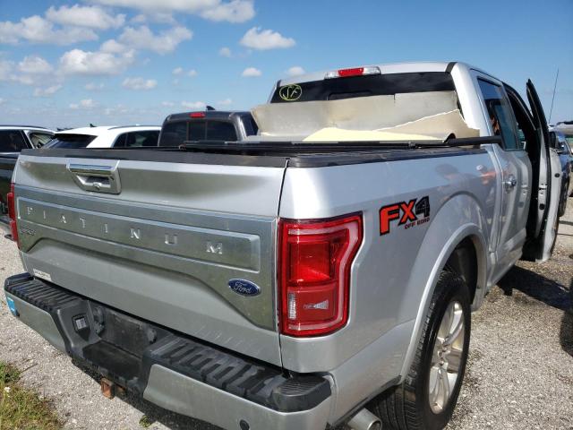 1FTEW1EG6HFA42259 - 2017 FORD F150 FX4X4 SILVER photo 4