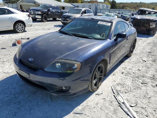 KMHHN65F85U158764 - 2005 HYUNDAI TIBURON GT BLUE photo 2