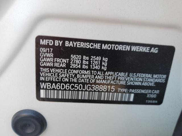 WBA6D6C50JG388815 - 2018 BMW ALPINA B6 Ақ фото 10