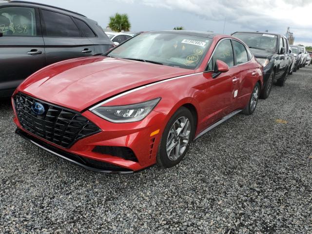 5NPEF4JA9LH001027 - 2020 HYUNDAI SONATA SEL RED photo 2