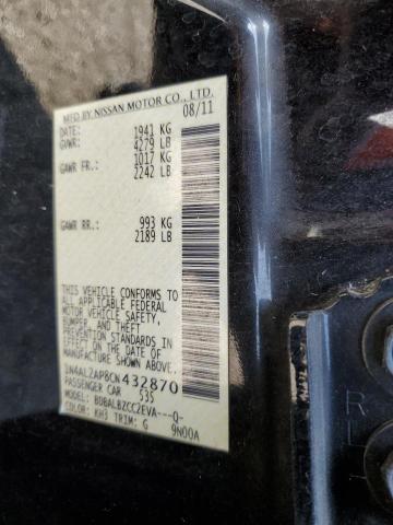 1N4AL2AP8CN432870 - 2012 NISSAN ALTIMA BAS BLACK photo 10