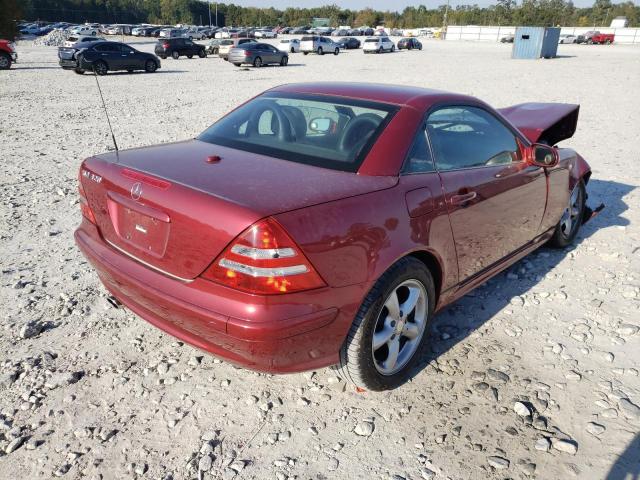 WDBKK65F41F197402 - 2001 MERCEDES-BENZ SLK 320 BURGUNDY photo 4