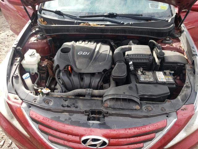 5NPEB4AC8EH839968 - 2014 HYUNDAI SONATA GLS MAROON photo 7