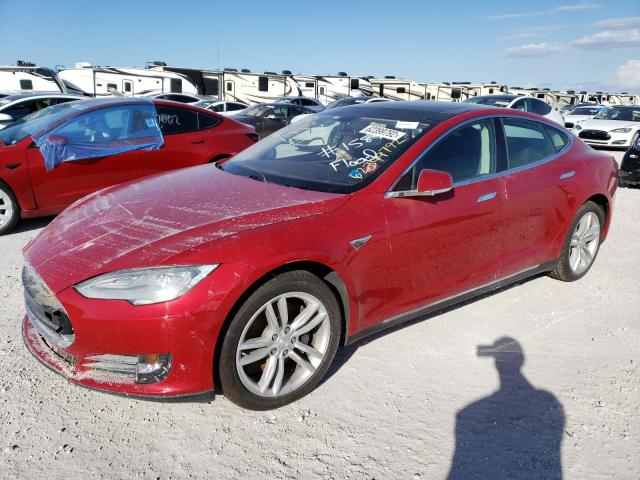 5YJSA1H16EFP28603 - 2014 TESLA MODEL S Կարմիր լուսանկար 2