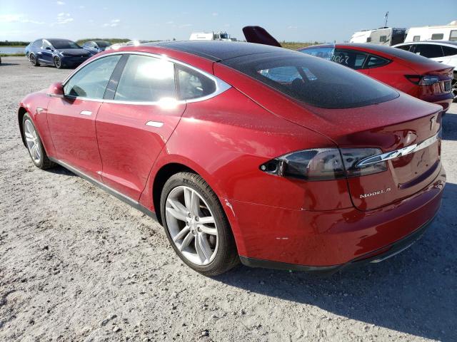 5YJSA1H16EFP28603 - 2014 TESLA MODEL S Կարմիր լուսանկար 3