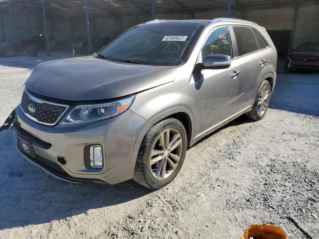 5XYKW4A71EG457816 - 2014 KIA SORENTO SX GRAY photo 2