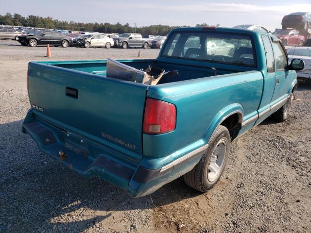 1GCCS19WXTK133376 - 1996 CHEVROLET S TRUCK S1 TURQUOISE photo 4