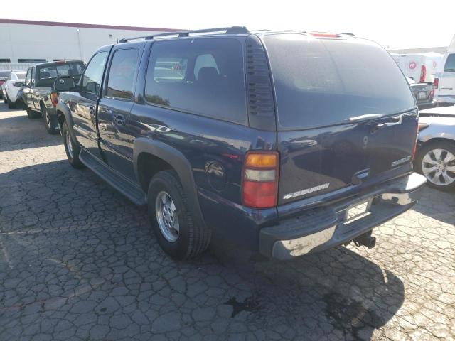 1GNFK16T63J258430 - 2003 CHEVROLET SUBURBAN K BLUE photo 3