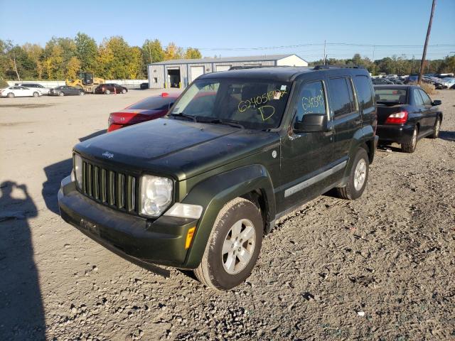 1J8GN28K89W525828 - 2009 JEEP LIBERTY SP GREEN photo 2