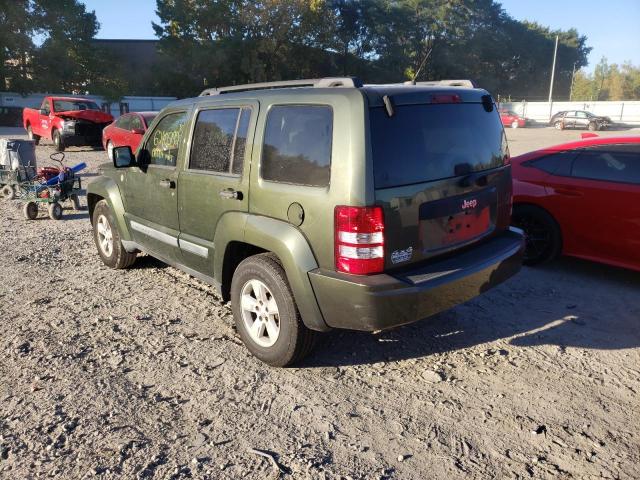 1J8GN28K89W525828 - 2009 JEEP LIBERTY SP GREEN photo 3