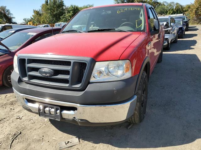 1FTRX12W17FB84043 - 2007 FORD F150 RED photo 2