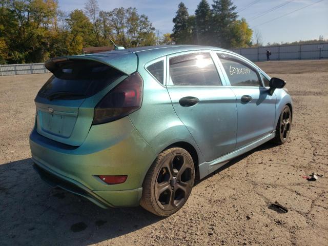 3FADP4GXXFM166884 - 2015 FORD FIESTA ST GREEN photo 4