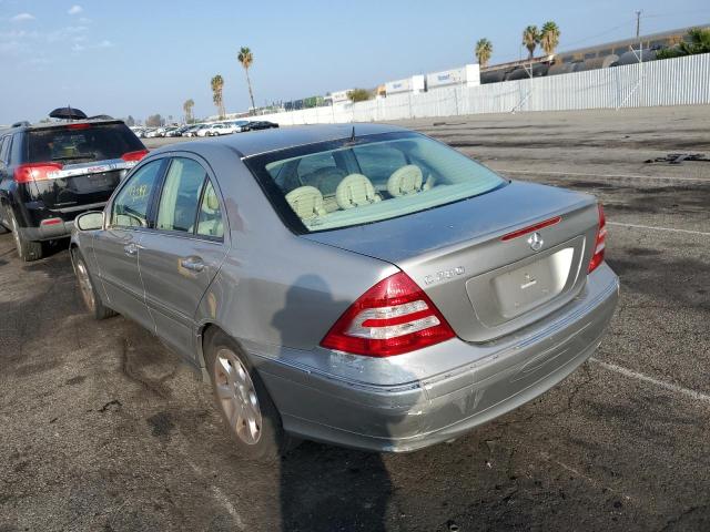 WDBRF54H36A845963 - 2006 MERCEDES-BENZ C 280 GRAY photo 3