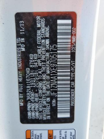 JF1ZNAA1XE9705175 - 2014 TOYOTA SCION FR-S WHITE photo 10