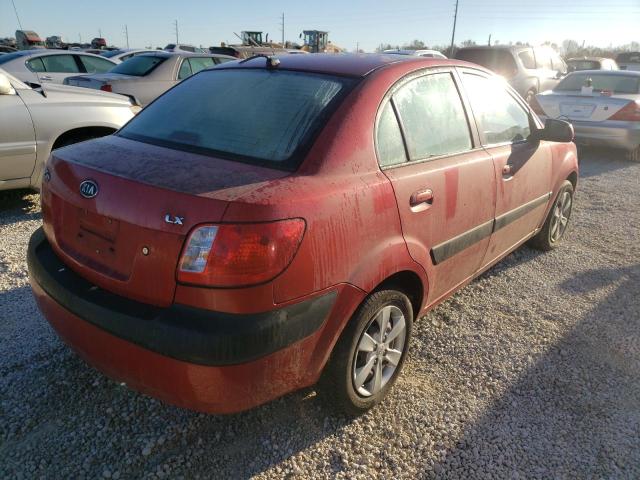 KNADE123986407112 - 2008 KIA RIO BASE RED photo 4