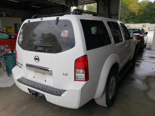 5N1AR18W37C629121 - 2007 NISSAN PATHFINDER WHITE photo 4