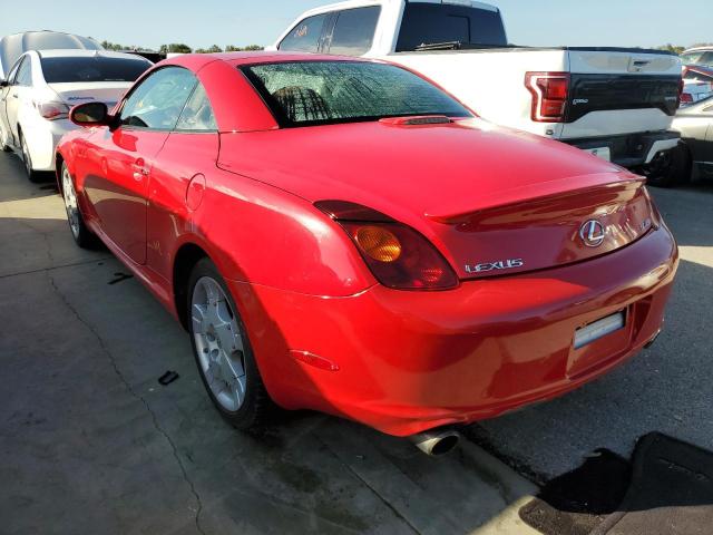 JTHFN48Y220025853 - 2002 LEXUS SC 430 RED photo 3