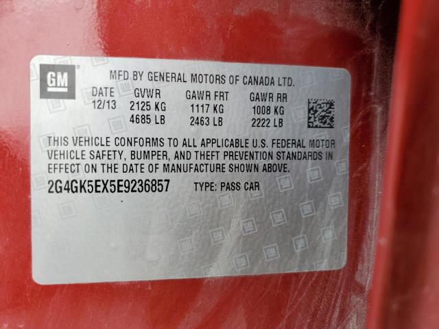 2G4GK5EX5E9236857 - 2014 BUICK REGAL 红色 照片 10