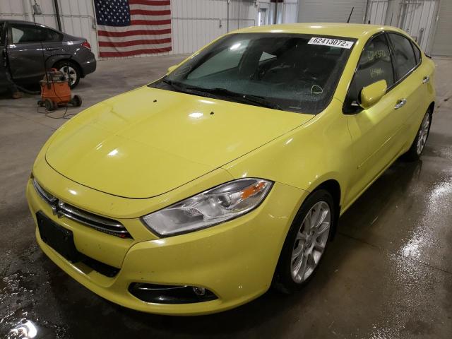 1C3CDFCA7DD174028 - 2013 DODGE DART LIMIT YELLOW photo 2