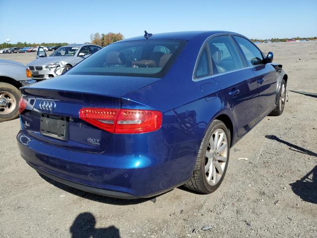 WAUFFAFL8DN047427 - 2013 AUDI A4 BLUE photo 4