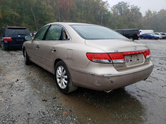 KMHFC46F87A157313 - 2007 HYUNDAI AZERA SE GOLD photo 3