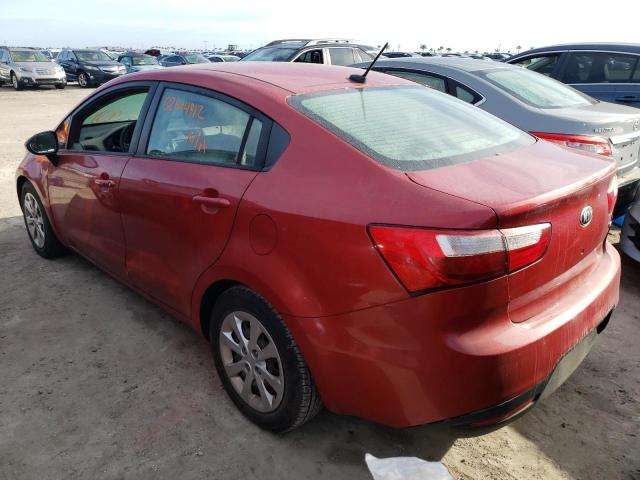 KNADM4A39E6370452 - 2014 KIA RIO LX RED photo 3