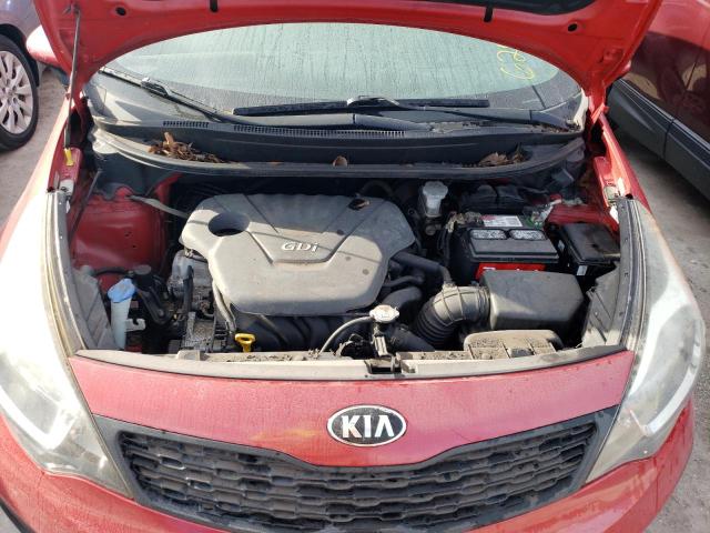 KNADM4A39E6370452 - 2014 KIA RIO LX RED photo 7