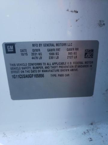 1G11C5SA6GF165856 - 2016 CHEVROLET MALIBU LIM 白色 照片 10