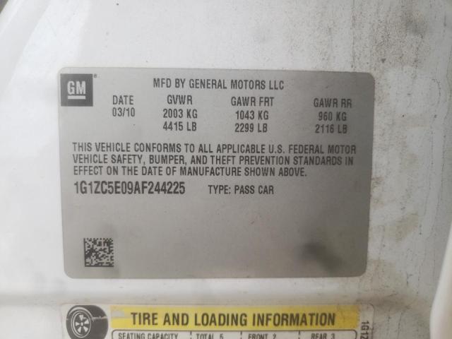 1G1ZC5E09AF244225 - 2010 CHEVROLET MALIBU 1LT 白色 照片 10