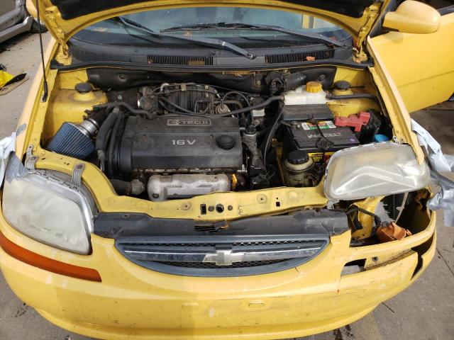 KL1TD62615B421685 - 2005 CHEVROLET AVEO BASE YELLOW photo 7