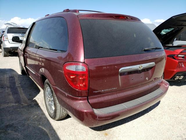 2C8GP64L42R797376 - 2002 CHRYSLER TOWN & COU MAROON photo 3