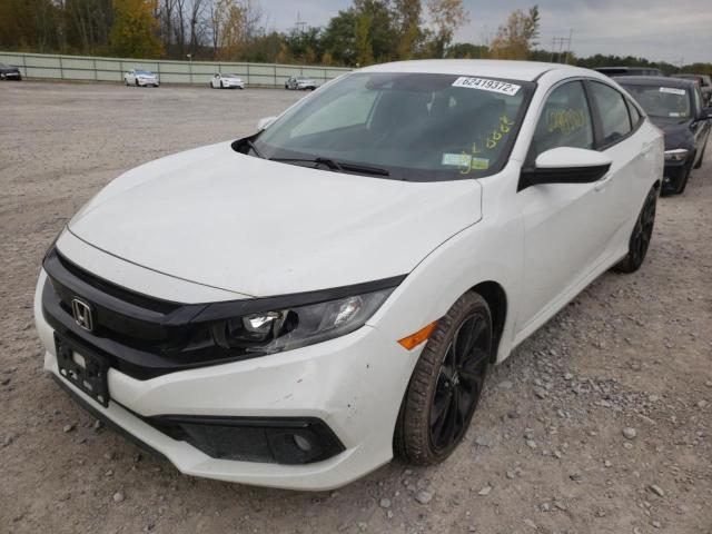 2HGFC2F87KH605160 - 2019 HONDA CIVIC SPOR WHITE photo 2