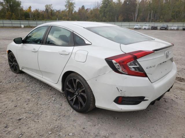 2HGFC2F87KH605160 - 2019 HONDA CIVIC SPOR WHITE photo 3