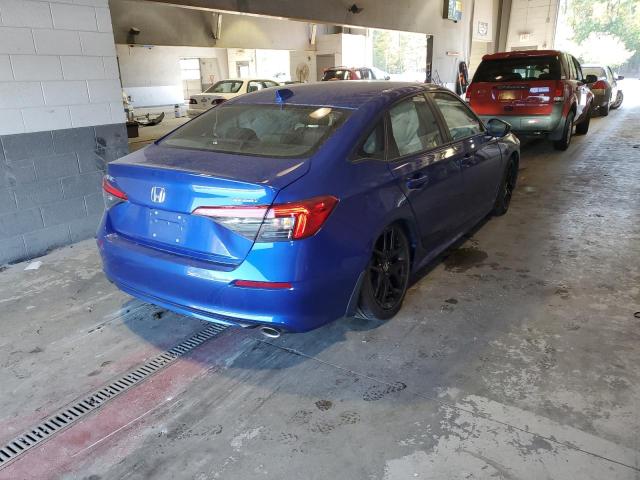 2HGFE2F51NH564674 - 2022 HONDA CIVIC SPOR BLUE photo 4