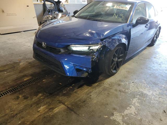 2HGFE2F51NH564674 - 2022 HONDA CIVIC SPOR BLUE photo 9