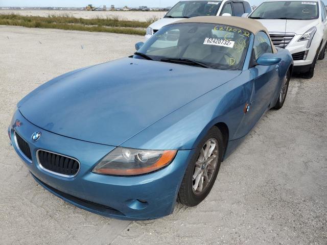 4USBT334X3LS44655 - 2003 BMW Z4 2.5 BLUE photo 2