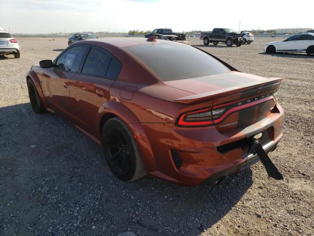 2C3CDXL98LH254452 - 2020 DODGE CHARGER SR ORANGE photo 3