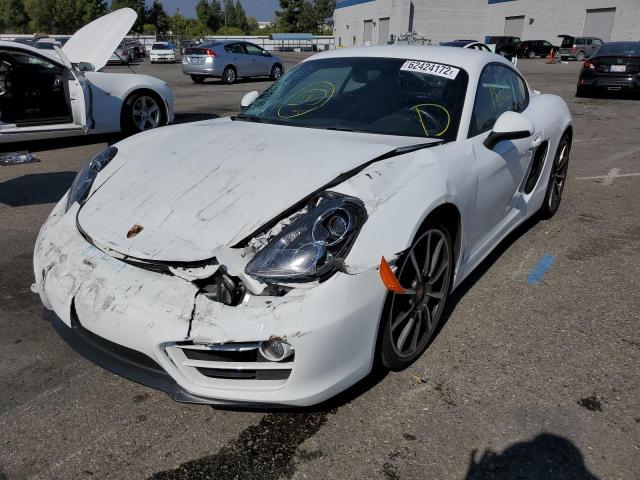 WP0AA2A86EK171767 - 2014 PORSCHE CAYMAN WHITE photo 2