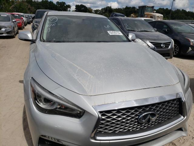 JN1EV7AP9KM518215 - 2019 INFINITI Q50 LUXE SILVER photo 9